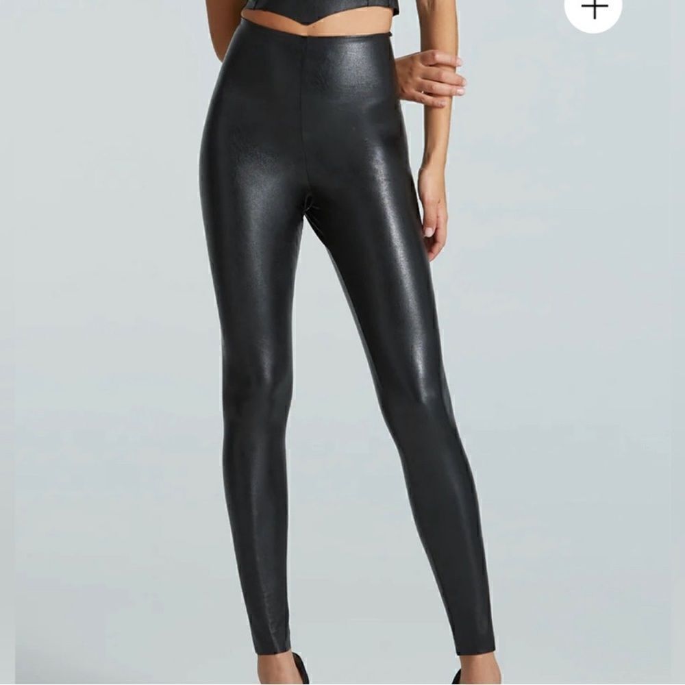 Commando perfect control faux leather leggings black
